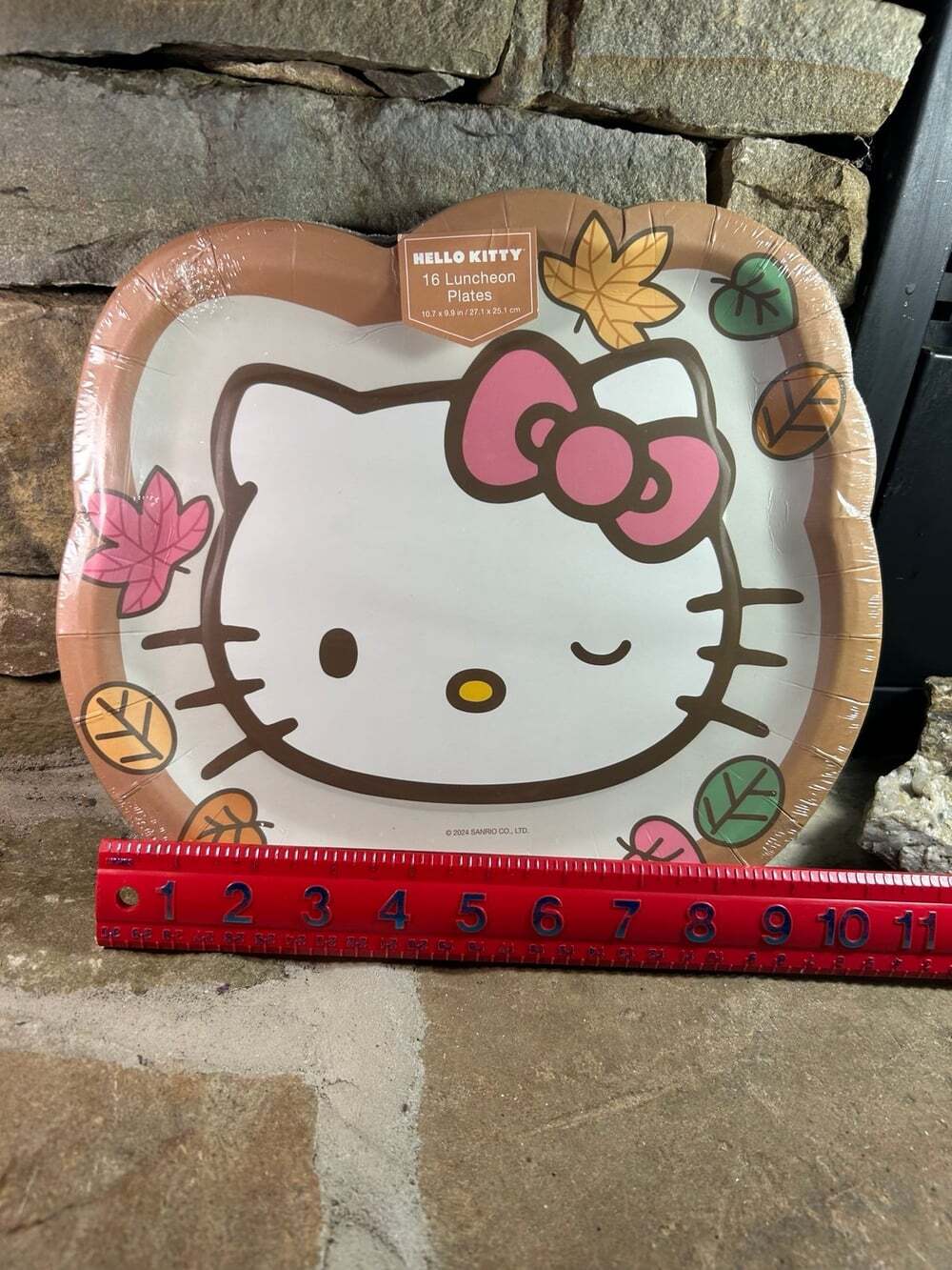 Sanrio Hello Kitty Fall design Luncheon Plates 10x7 9.9”